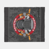 Aangepersonaliseerde wassenmetaalfabricator-lassen fleece deken (Voorkant (Horizontaal))