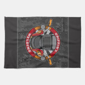 Aangepersonaliseerde wassenmetaalfabricator-lassen theedoek (Horizontaal)