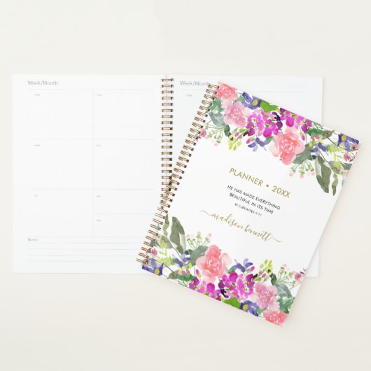 Aangepersonaliseerde Waterverf - Bijbel Verse Planner (Display)