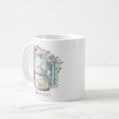 Aangepersonaliseerde Waterverf Floral Koffiemok (Voorkant links)
