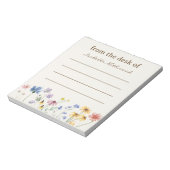 Aangepersonaliseerde Waterverf Floral Notitieblok (Linkerzijde)