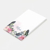 Aangepersonaliseerde Waterverf Floral Post-it® Notes (Schuin)