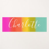 Aangepersonaliseerde Waterverf-kleurenblok bevesti Yogamat (Voorkant (horizontaal))