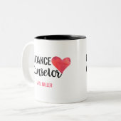 Aangepersonaliseerde Waterverf van de onderwijsadv Tweekleurige Koffiemok (Voorkant links)