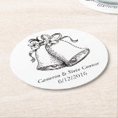 Aangepersonaliseerde weddenschappen met drankenkas ronde kartonnen onderzetter (Gebogen)