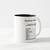 Aangepersonaliseerde weddenschapscoördinator Nutri Tweekleurige Koffiemok (Voorkant rechts)