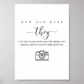 Aangepersonaliseerde Weduwingshower "Hoe oud zijn  Poster (Voorkant)