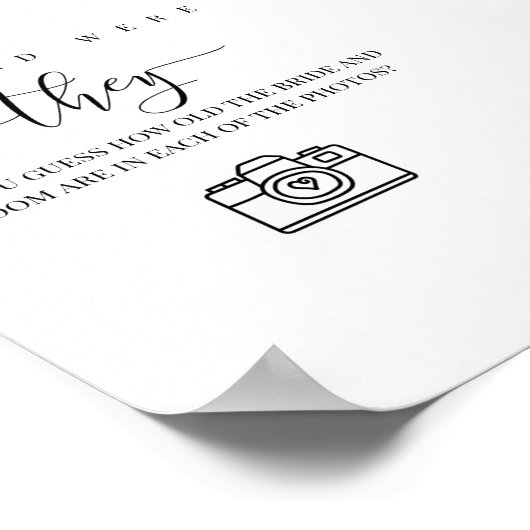 Aangepersonaliseerde Weduwingshower "Hoe oud zijn  Poster (Hoek)