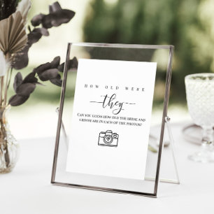 Aangepersonaliseerde Weduwingshower "Hoe oud zijn  Poster