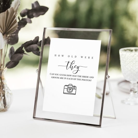 Aangepersonaliseerde Weduwingshower "Hoe oud zijn  Poster