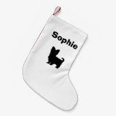 Aangepersonaliseerde Yorkshire Terrier Stocking Kleine Kerstsok (Voorkant (Hangend))
