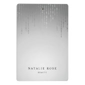 Aangepersonaliseerde zilveren Rain String Lights Mini Klembord (Achterkant)