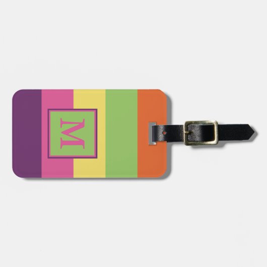 Aangepersonaliseerde zomerstaven Teenslippers Bagagelabel (Voorkant horizontaal)