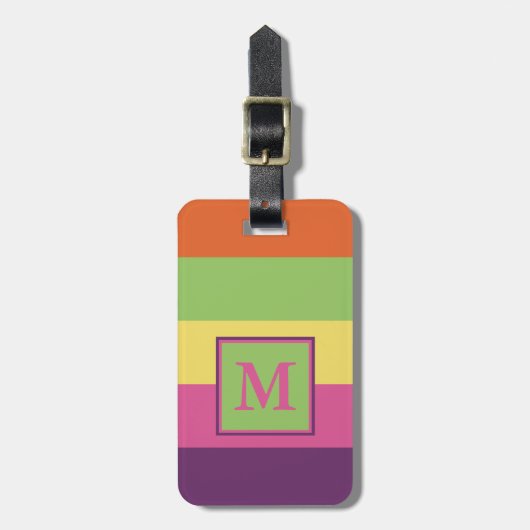 Aangepersonaliseerde zomerstaven Teenslippers Bagagelabel (Voorkant verticaal)