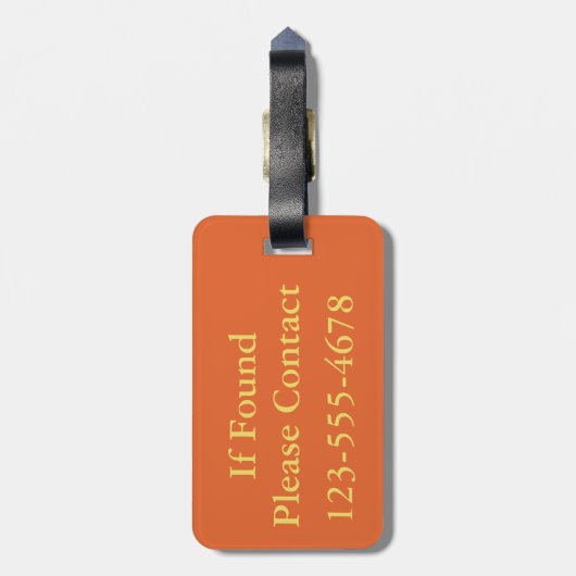 Aangepersonaliseerde zomerstaven Teenslippers Bagagelabel (Achterkant verticaal)