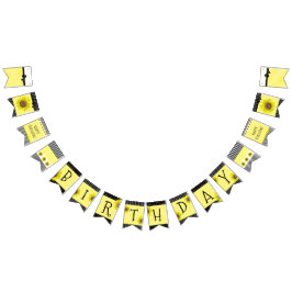 Aangepersonaliseerde Zonnebloem-zondagsfeestbanner Vlaggetjes