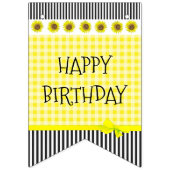 Aangepersonaliseerde Zonnebloem-zondagsfeestbanner Vlaggetjes (Derde vlag)