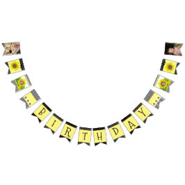 Aangepersonaliseerde Zonnebloem-zondagsfeestbanner Vlaggetjes