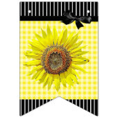 Aangepersonaliseerde Zonnebloem-zondagsfeestbanner Vlaggetjes (Tweede vlag)