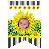 Aangepersonaliseerde Zonnebloem-zondagsfeestbanner Vlaggetjes (Derde vlag)