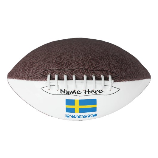 Aangepersonaliseerde Zweedse vlag American Football (Voorkant)