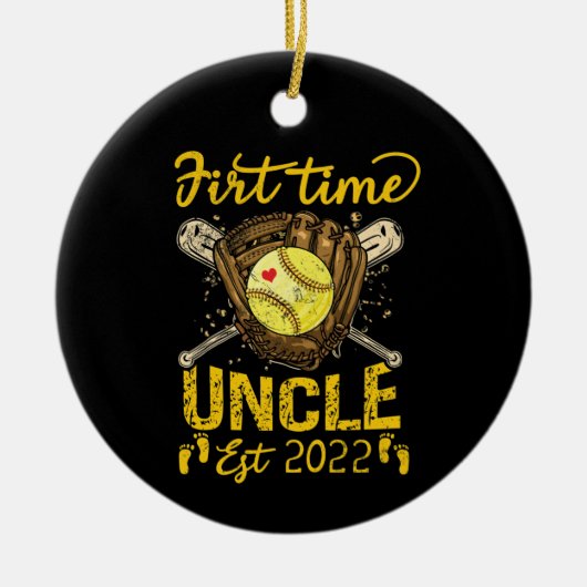 Aangepromoot tot oom Oost-2022 eerste honkbal Keramisch Ornament (Voorkant)