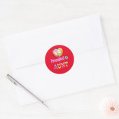 Aangepromoot tot tante, ballonfeest, ronde sticker (Envelop)