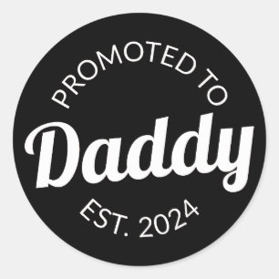Aangepromoveerd tot papa Oost. 124 Ronde Sticker