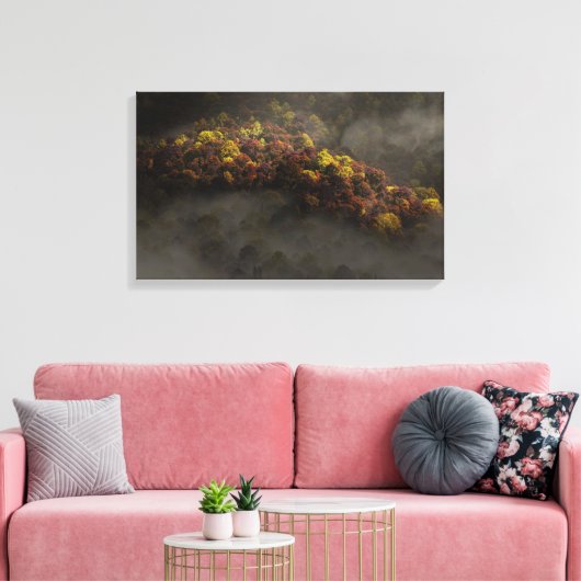 Aangeraakt door de zon canvas afdruk (Insitu (Woonkamer))