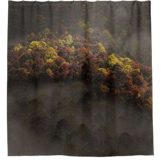 Aangeraakt door de zon douchegordijn (Voorkant)