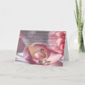 Aangeraakt door een regendruppel - Pasgeboren Wens Bedankkaart (Voorkant)