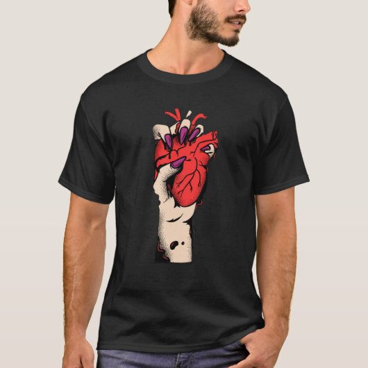 Aangeraakt door Love Heart Print T-shirt (Voorkant)