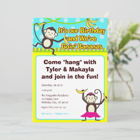 Aangeraden apen kaart (Staand voorkant)