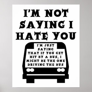 Aangereden door een bus Grappige Poster
