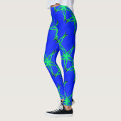 Aangesloten groene sterren blauw leggings (Links)