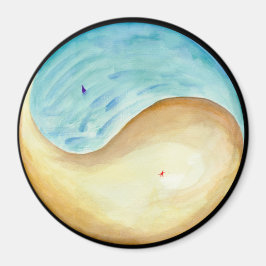 "Aangespoeld en meegesleurd" Mandala magneet