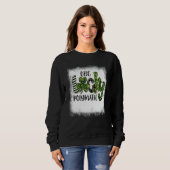 Aangesprongen St Patricks Day Leopard One Lucky Po Trui (Voorkant volledig)