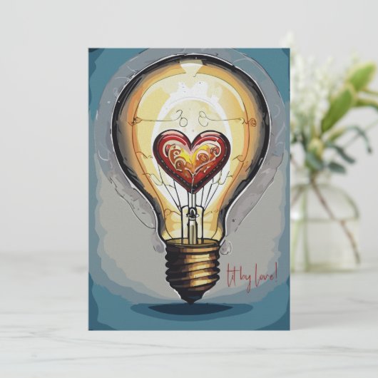 Aangestoken door Liefde Feestdagenkaart (Staand voorkant)