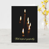 Aangestoken kaarsen sympathiekaart kaart (Gele Bloem)