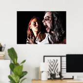 'Aangevallen' door Andrew Gettler Poster (Thuiskantoor)