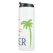 Aangevat Hallo zomerzonneschijn en palmbomen Thermosbeker (Geroteerd rechts)