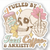 Aangevoed door ijskoffie en angst Vinyl Sticker (Voorkant)