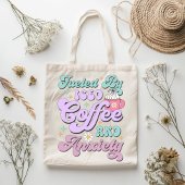 Aangevoed door ijskoffie en angstkoffie Canvas tas