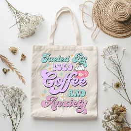 Aangevoed door ijskoffie en angstkoffie Canvas tas