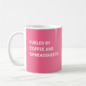 Aangevoed door koffie en spreadsheets - Gradient P Koffiemok (Links)