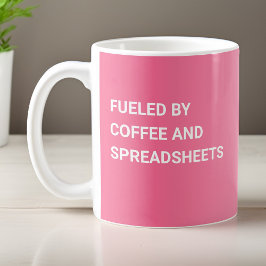 Aangevoed door koffie en spreadsheets - Gradient P Koffiemok