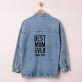 AANGEVULDE BESTE PAPA OOIT PERSOONLIJKE OUDERDAG DENIM JACKET (Hangar)
