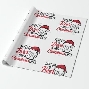 Aangewakkerd door Bier en Kerstmis Cheer Cadeaupapier