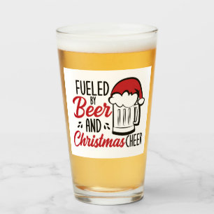 Aangewakkerd door Bier en Kerstmis Cheer Glas