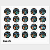 Aangewakkerd door Genetics and Coffee, Genetics Qu Ronde Sticker (Vel)